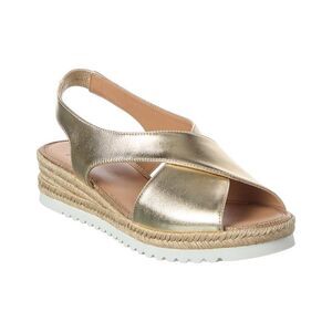 Aquatalia Adelina Waterproof Leather Espadrille, Metallic